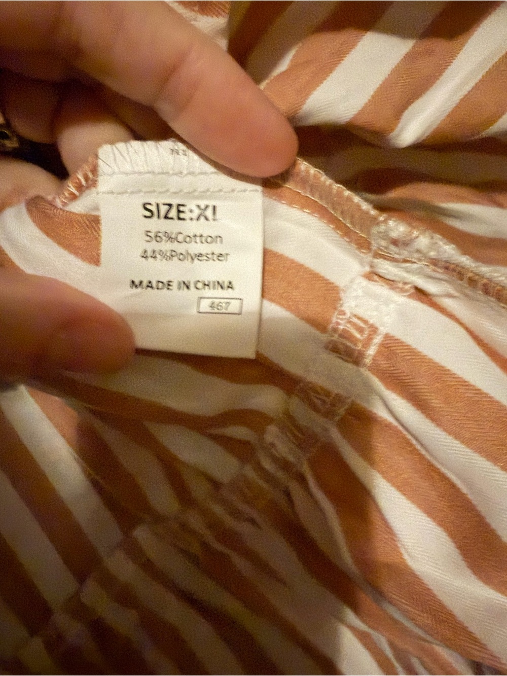 Striped Ruffle Hem Button-Up Shirt - Picture 7 of 7